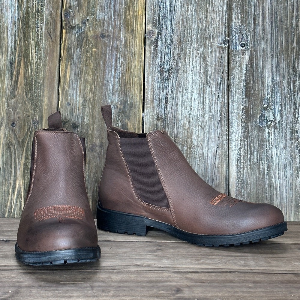 KUT Chelsea Work Boots Round Toe Leather Ankle Boots